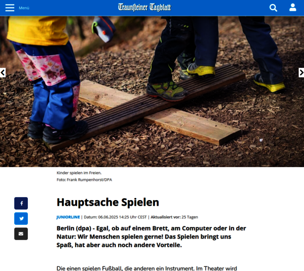 dpa-Meldung Hauptsache Spielen