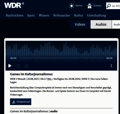 Games und Kulturjournalimus