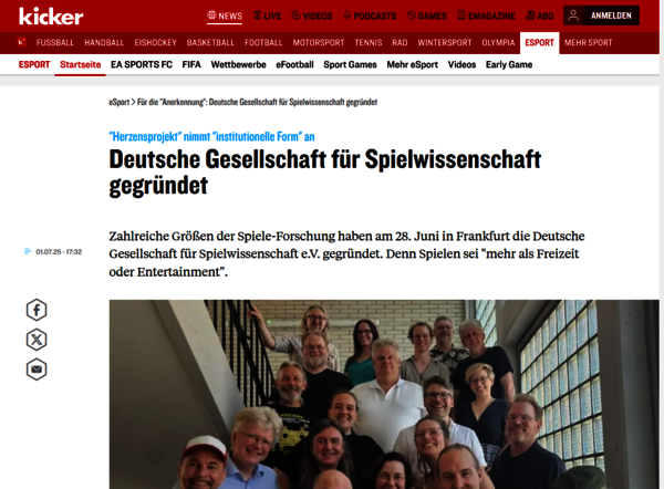 Kicker und Spielwissenschaft