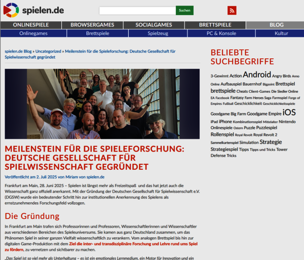 spielen.de Spielwissenschaft