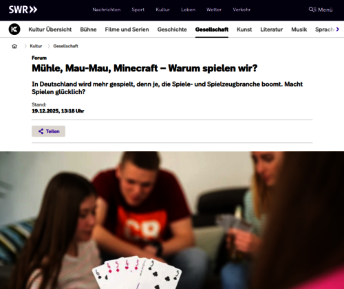 SWR Kultur Mau-Mau, Brettspiele