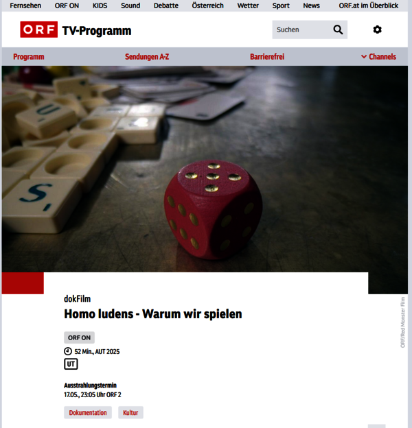 ORF 2 Homo ludens