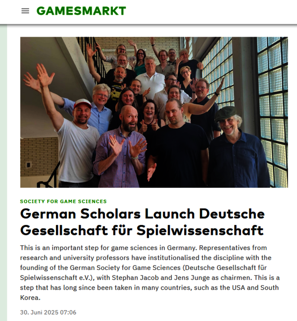 Gamesmarkt Spielwissenschaft
