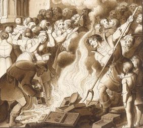 Spieleverbrennungen durch Johannes Capistranus 1451 in Wien