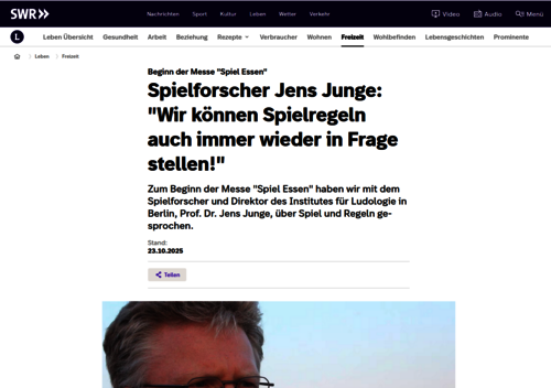 SWR Radio Interview Jens Junge