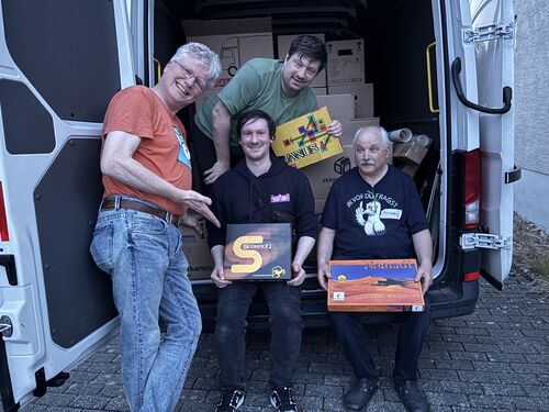 Michael Blumöhr und Helferteam