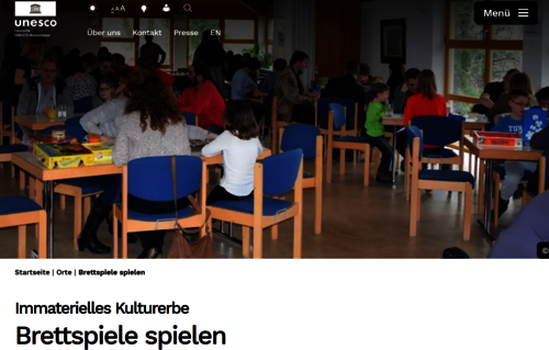UNESCO Website Brettspiele spielen