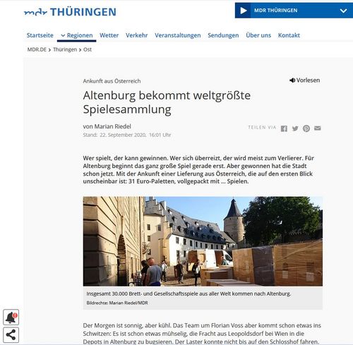 Ludologie Presse: Spielewelt Altenburg, Brettspiele, Sammlung de Cassan, International Game Museum