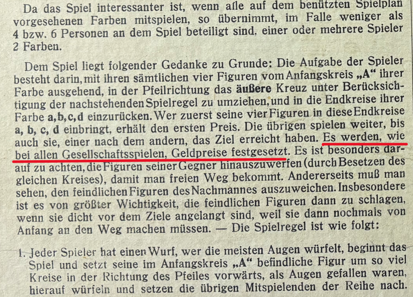 Geldeinsätze im Glücksspiel Mensch-ärgere-Dich-nicht